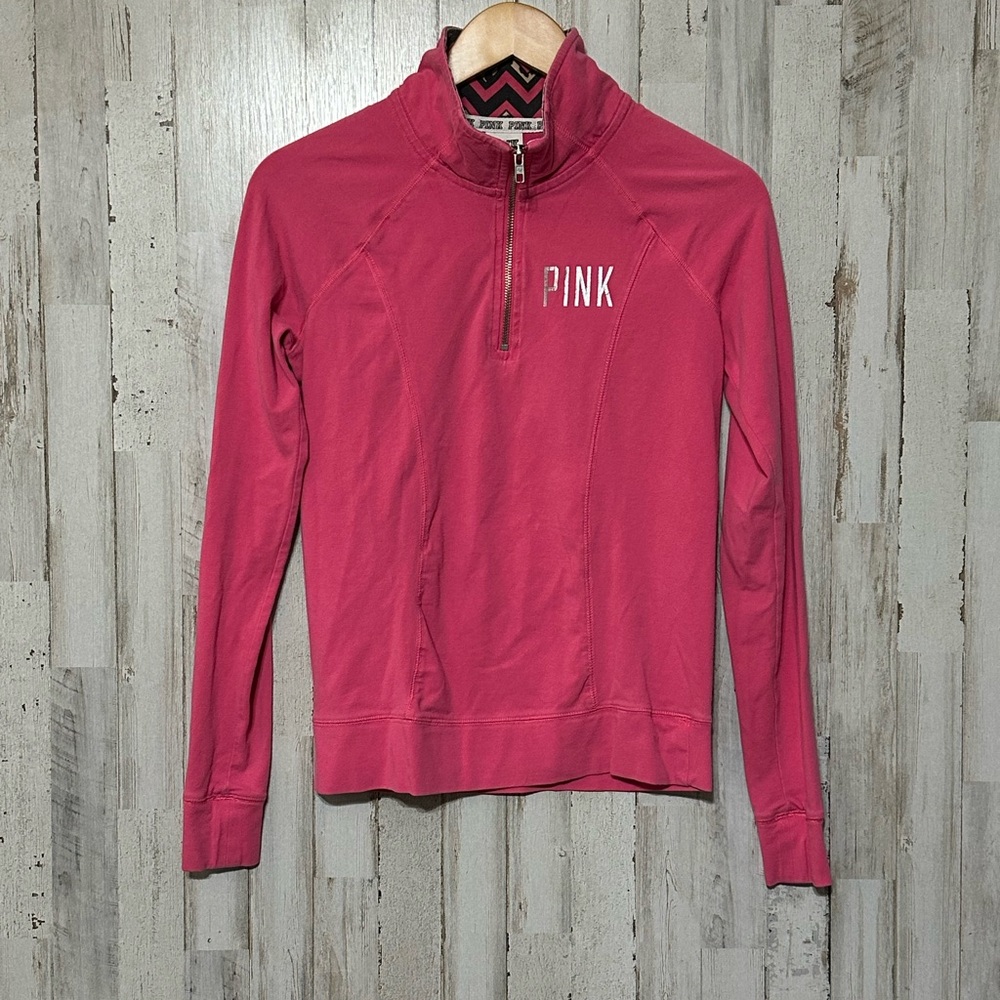 VS Pink 1/4‎ Zip Crewneck